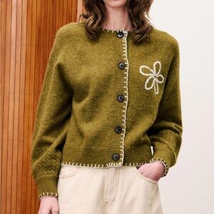 FRNCH • Bergamote Knit Cardigan Sweater